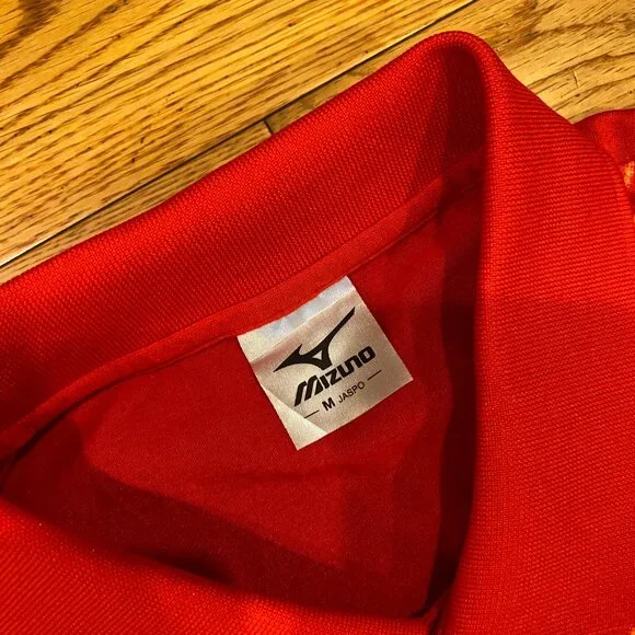 Mizuno Men's Vintage Jaspo Short Sleeve Polo Shirt Medium Made In Japan - Picture 5 of 7